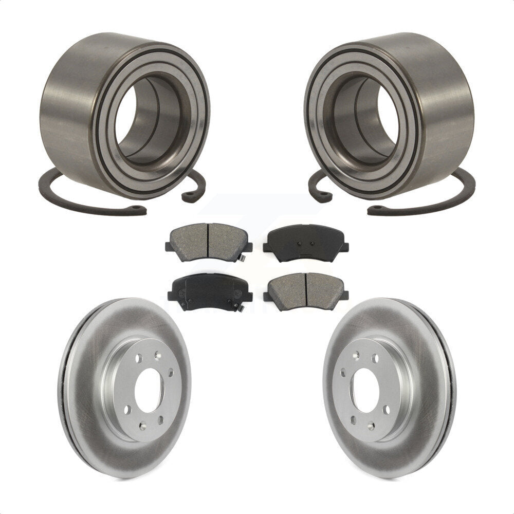Kit de plaquettes de Rotor de frein à disque revêtu de roulement de roue avant, pour Hyundai Accen 2012 – 2017