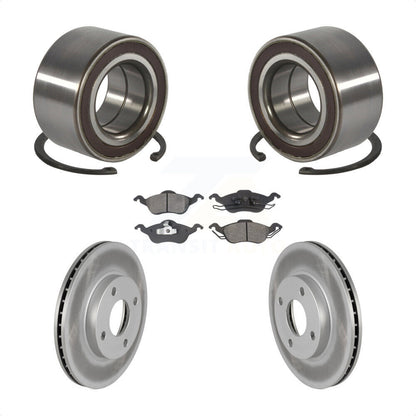 Kit de rotors et plaquettes de frein à disque enduits de roulement de roue avant pour Ford Focus