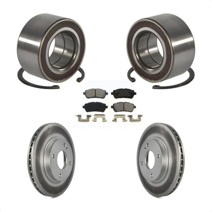 Kit de rotors et plaquettes de frein à disque enduits de roulement de roue avant pour Ford Fiesta