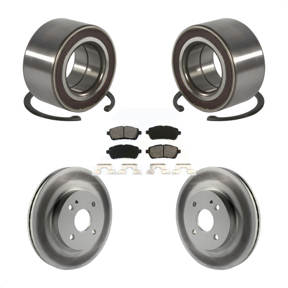 Kit de rotors et plaquettes de frein à disque revêtus de roulement de roue avant pour Mazda 2 2011 – 2014