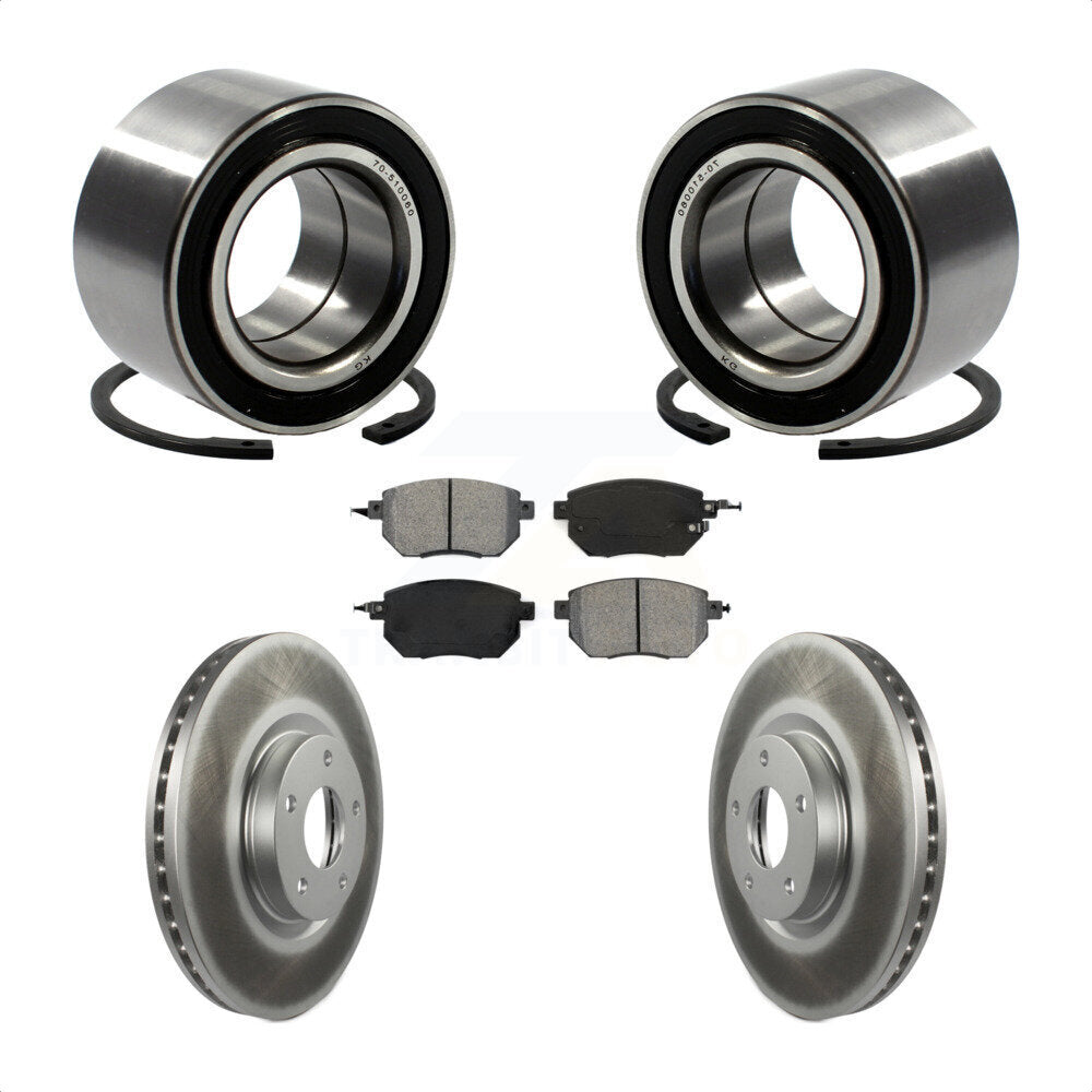 Kit de Rotor et de plaquettes de frein à disque enduit de roulement de roue avant pour Nissan Altima Maxim