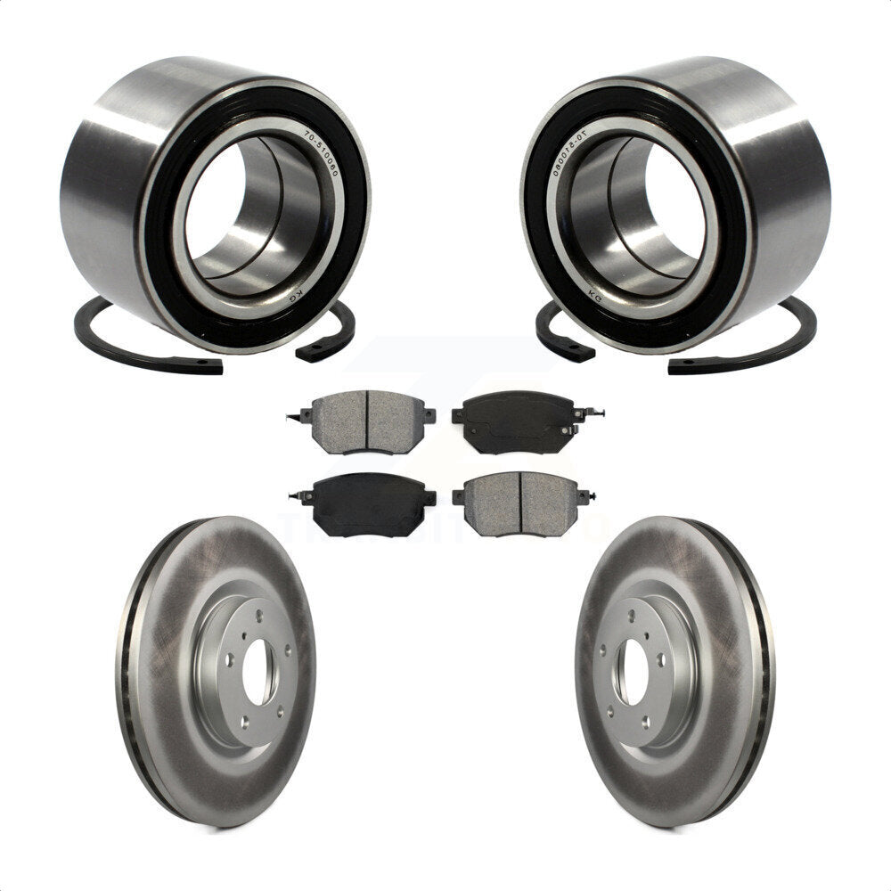 Kit de Rotor et de plaquettes de frein à disque enduit de roulement de roue avant pour Nissan Altima Maxim