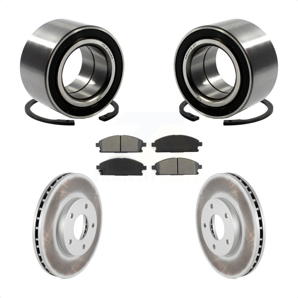 Kit de plaquettes de Rotor de frein à disque revêtu de roulement de roue avant, pour Nissan x-trai 2005 – 2006