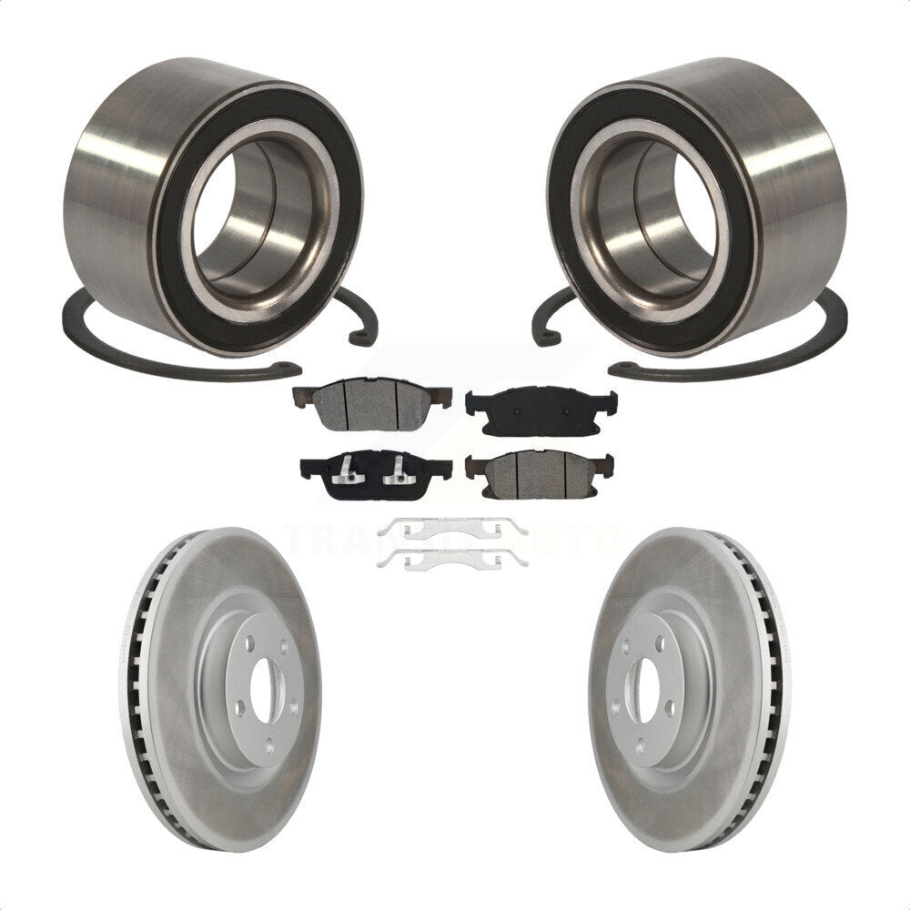Kit de rotors et plaquettes de frein à disque enduits de roulement de roue avant pour Ford Edge