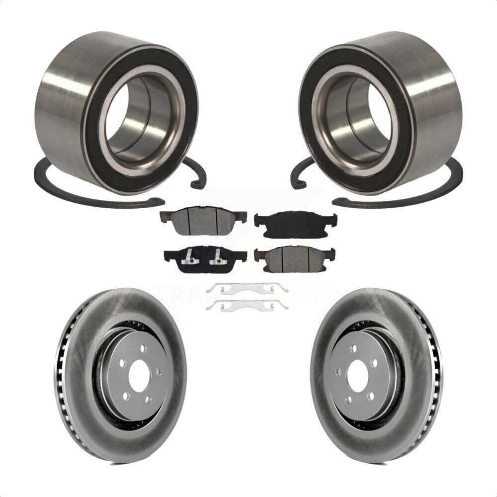 Kit de rotors et plaquettes de frein à disque enduits de roulement de roue avant pour Ford Edge