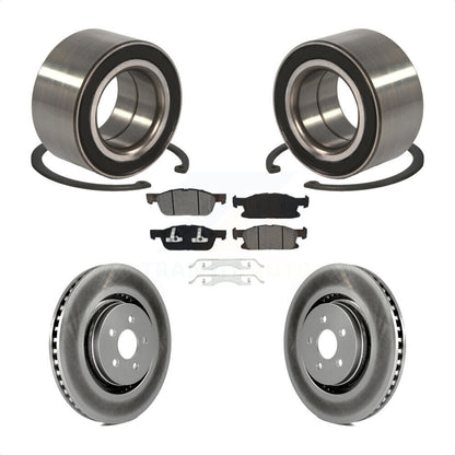 Kit de rotors et plaquettes de frein à disque enduits de roulement de roue avant pour Ford Edge