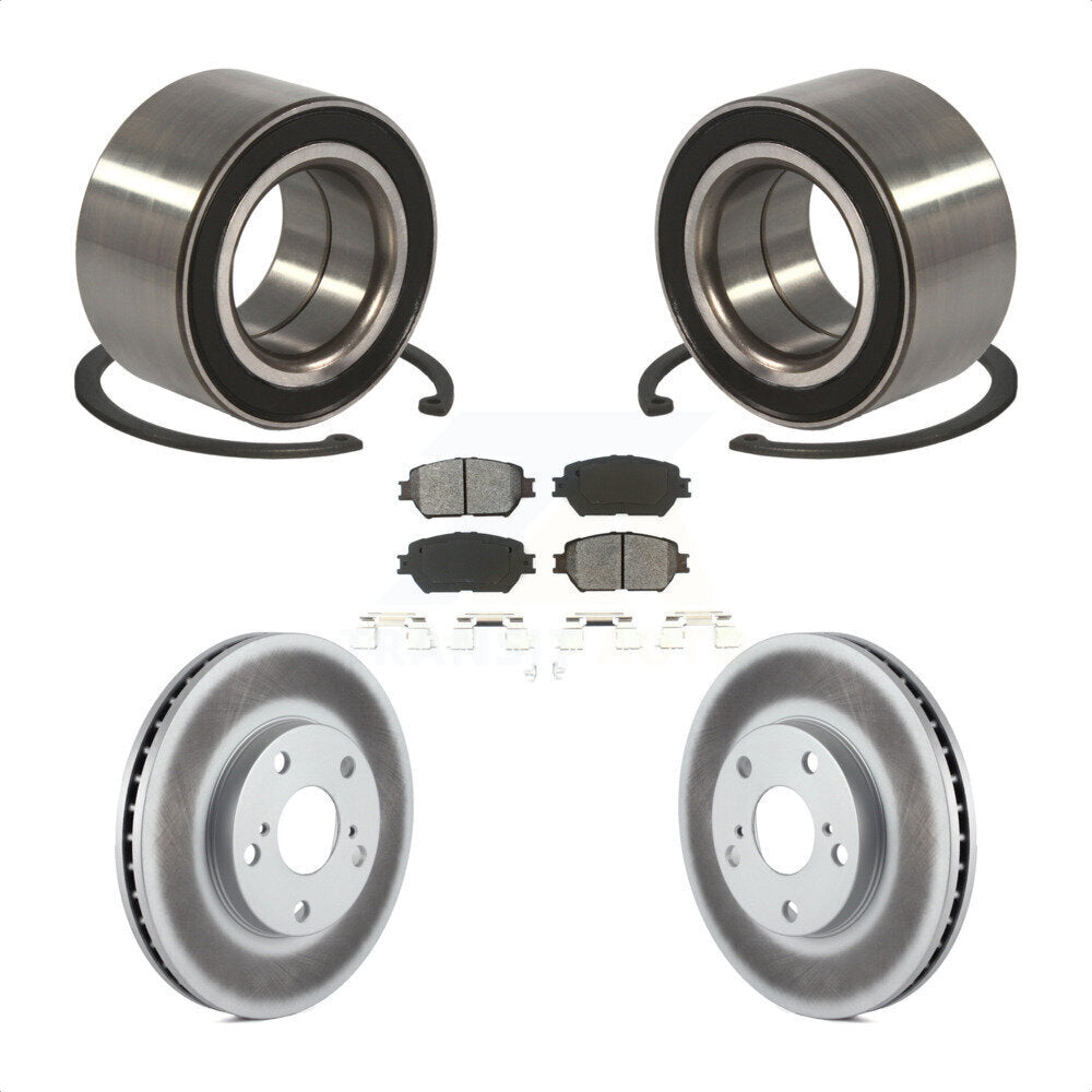 Kit de rotors et plaquettes de frein à disque enduits de roulement de roue avant pour Toyota Camry