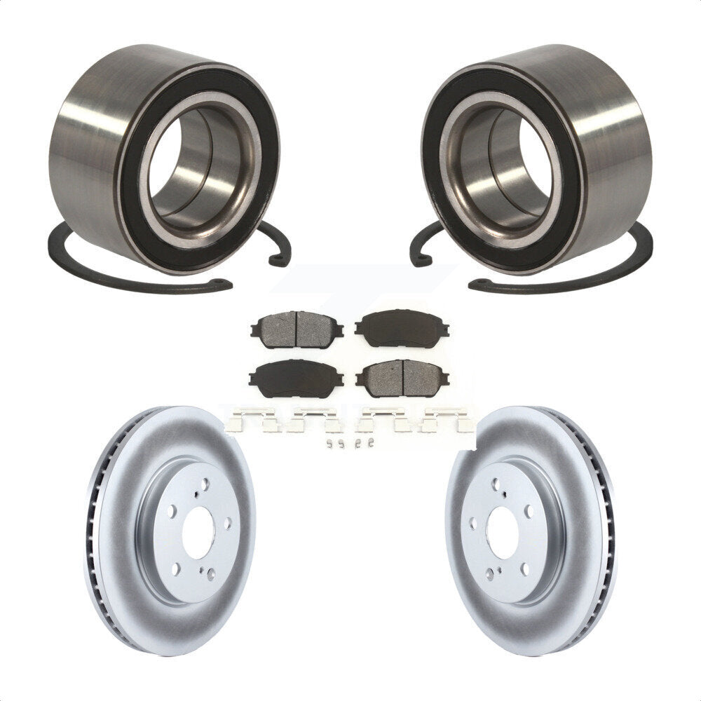 Kit de Rotor et plaquettes de frein revêtus de roulement de roue avant, pour Toyota Sienna Camry Solar
