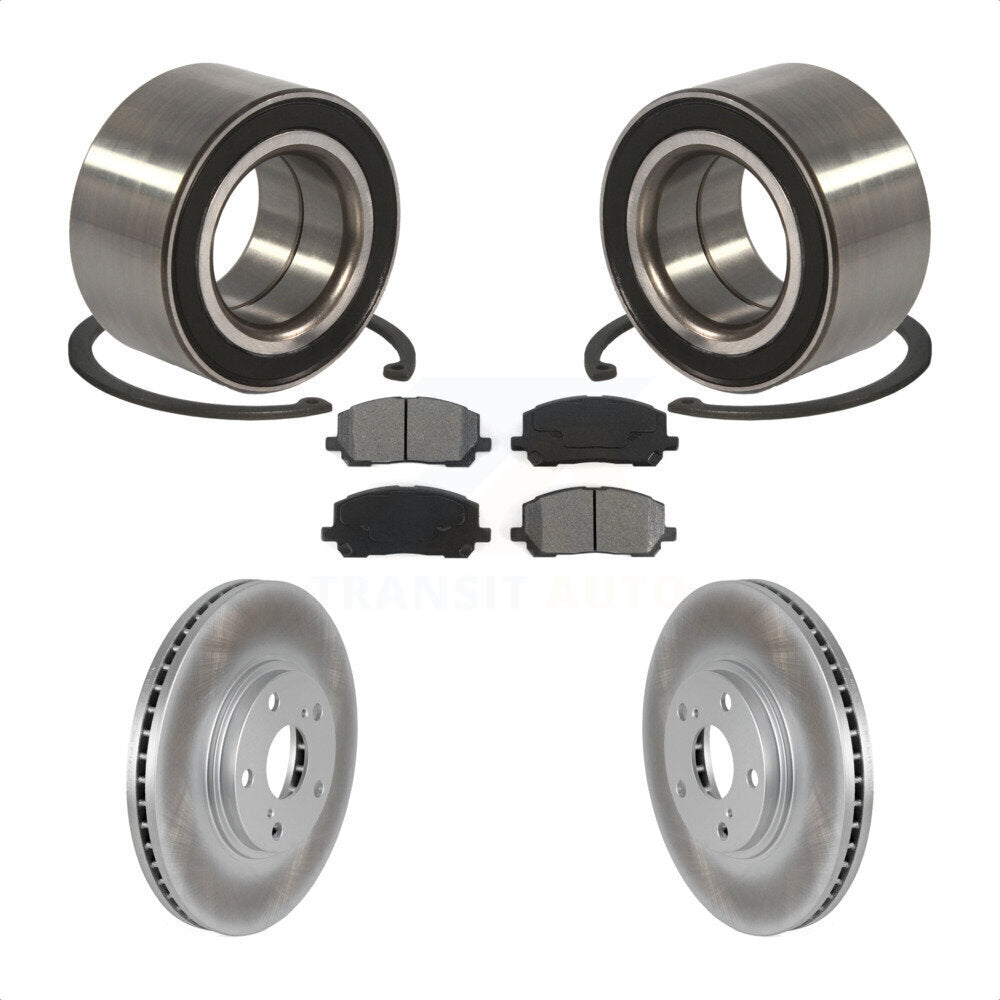 Kit de rotors et plaquettes de frein à disque enduits de roulement de roue avant pour Toyota Highlander