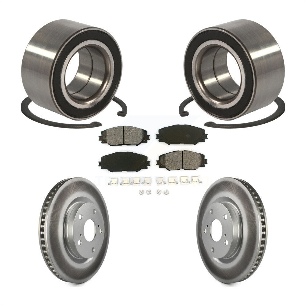 Kit de Rotor et plaquettes de frein revêtus de roulement de roue avant, pour Toyota Matrix Pontiac Vib