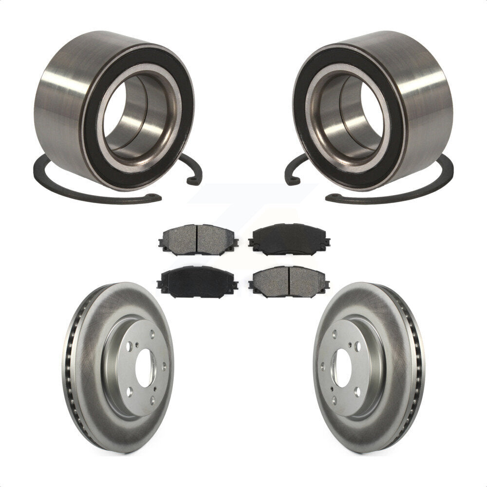 Kit de rotors et plaquettes de frein à disque enduits de roulement de roue avant pour Lexus HS250h 2010