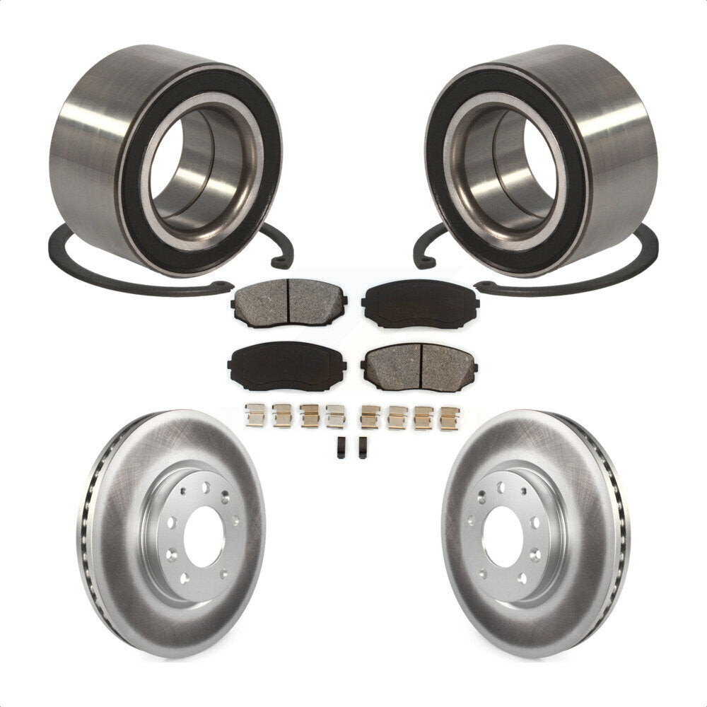 Kit de plaquettes de Rotor de frein enduites de roulement de roue avant, pour Mazda CX-7 Ford Edge Lincol
