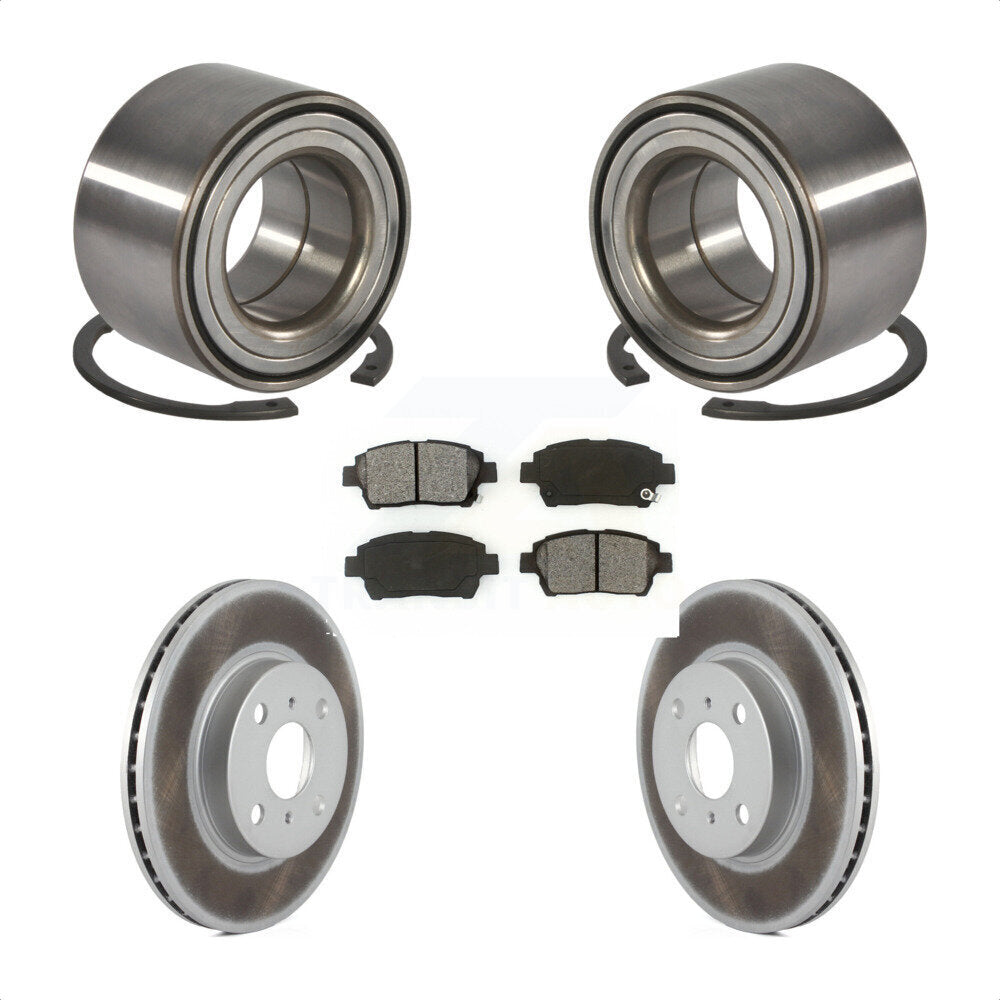 Kit de rotor et de plaquettes de frein à disque revêtus de roulement de roue avant, pour Toyota Priu 2001 – 2003
