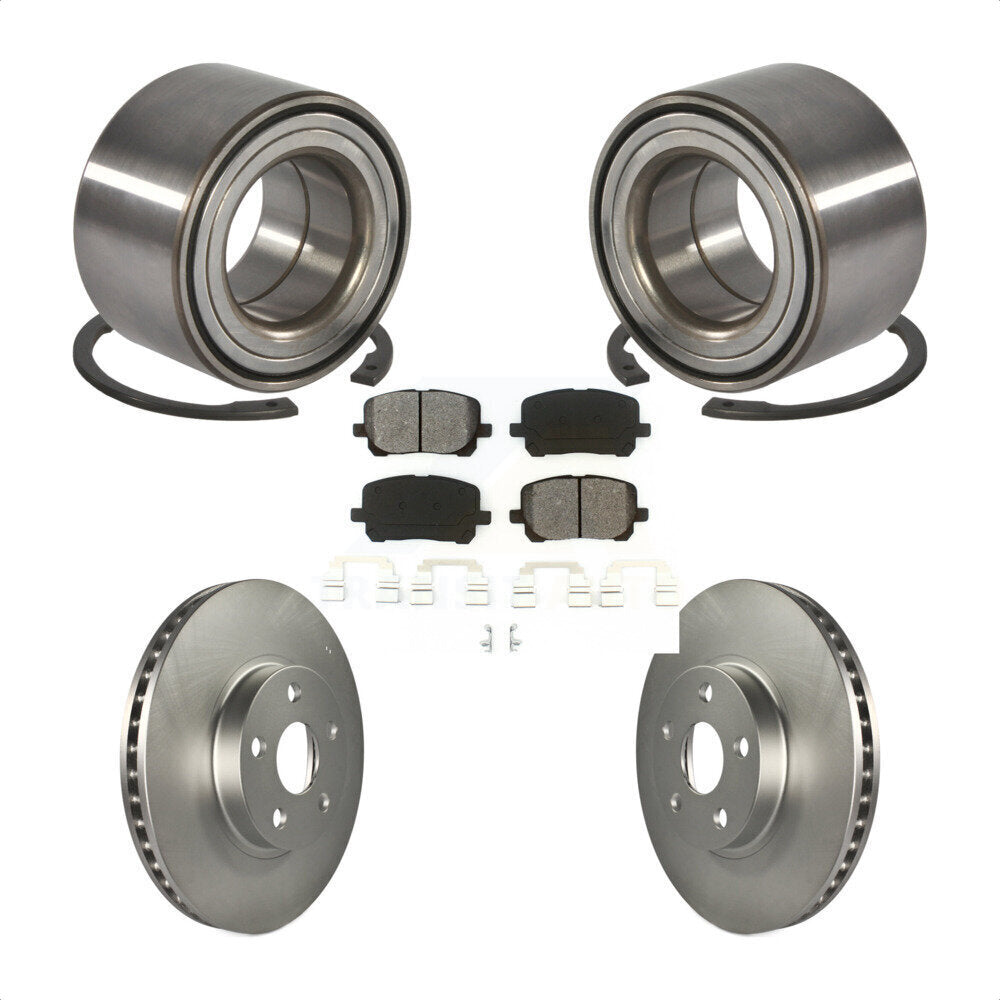Kit de plaquettes de Rotor de frein enduit de roulement de roue avant, pour Toyota Corolla Matrix Pontia