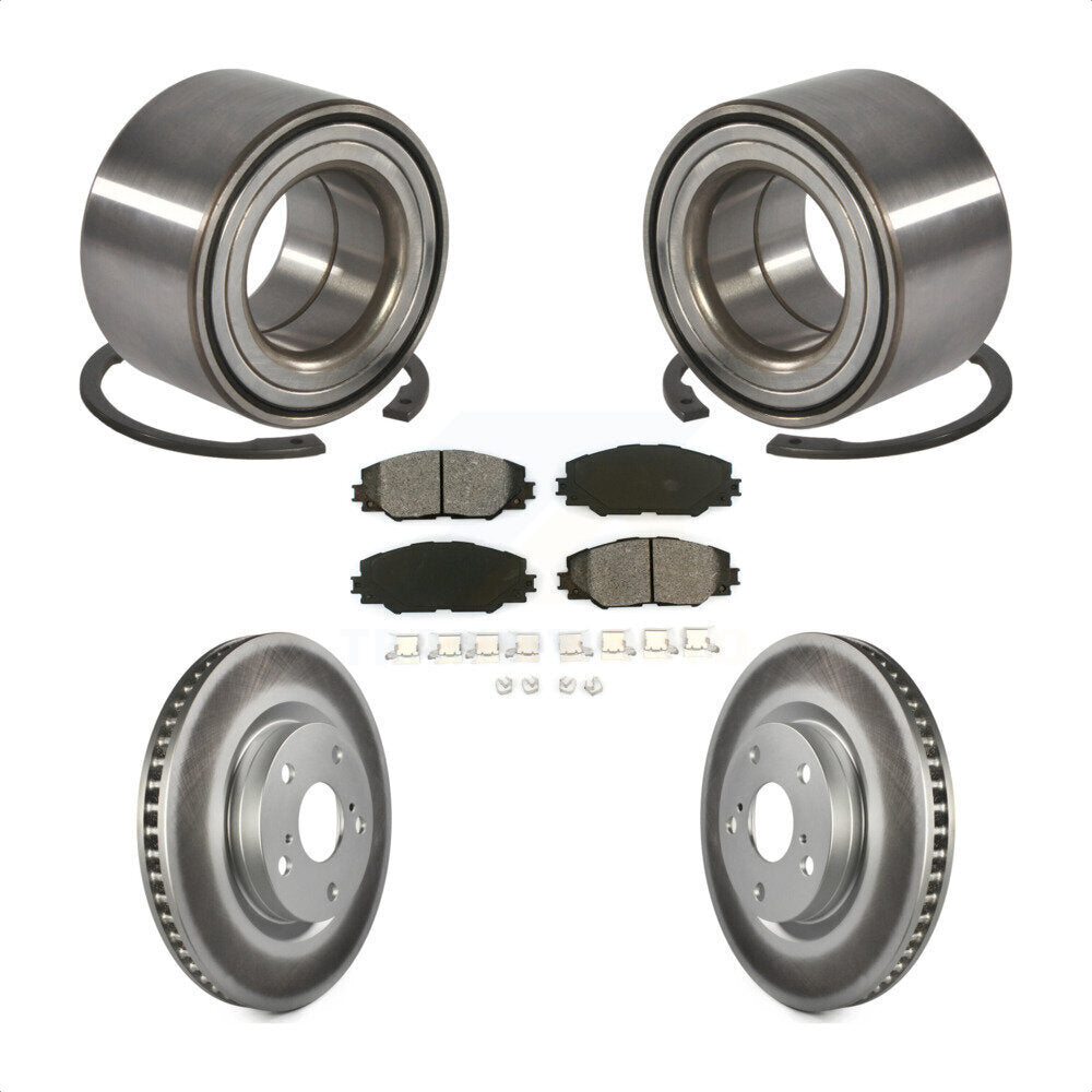 Kit de rotor et de plaquettes de frein avec roulement de roue avant, pour Toyota Corolla i 2017 – 2018