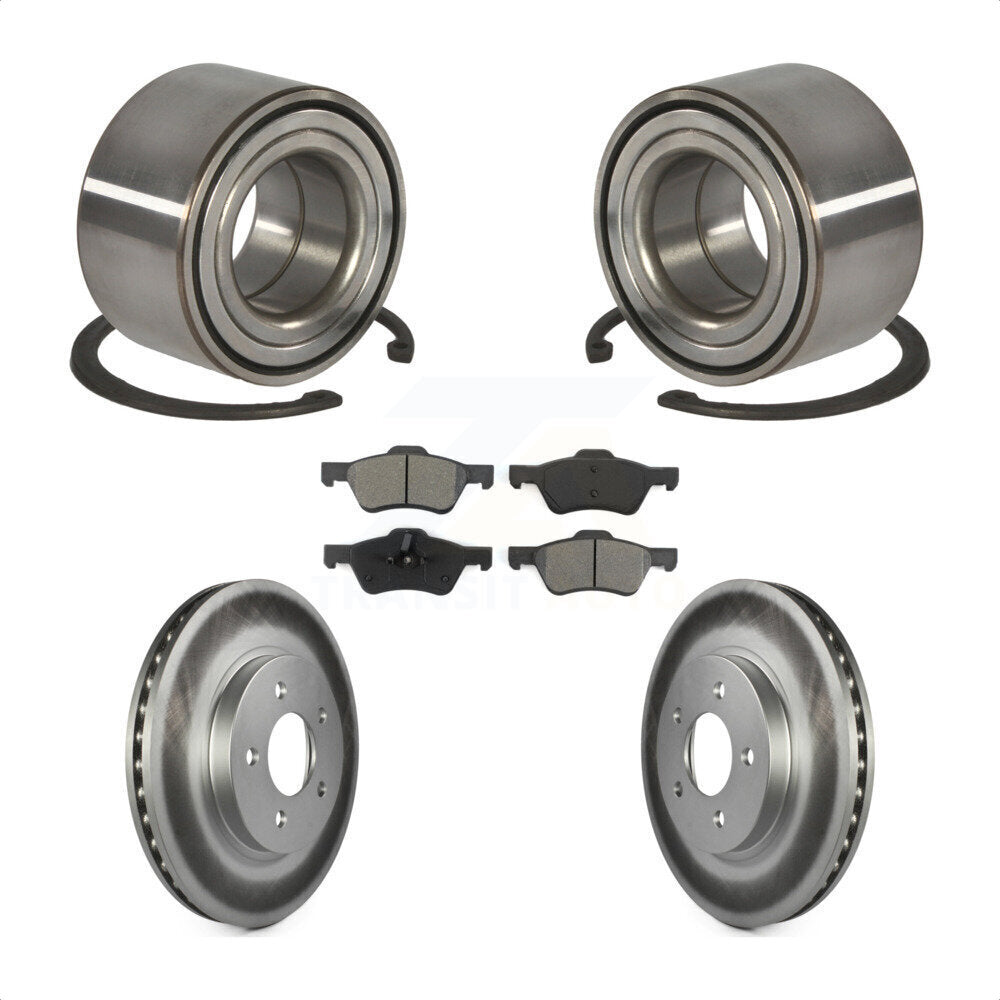 Kit de Rotor et de plaquettes de frein revêtus de roulement de roue avant, pour Ford Escape Mercury Marine