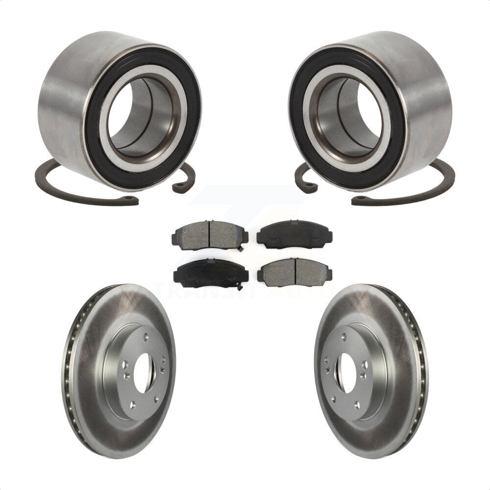 Kit de rotors et plaquettes de frein à disque enduits de roulement de roue avant pour Honda Accord