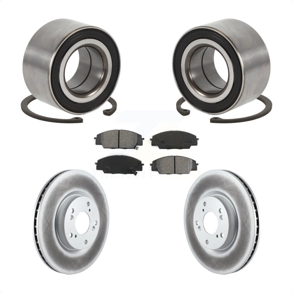 Kit de Rotor et plaquettes de frein à disque revêtu de roulement de roue avant, pour Honda Civic Acura CS