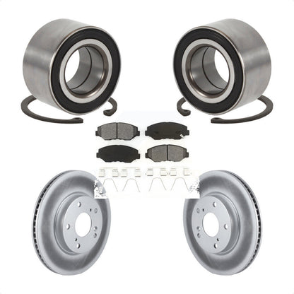 Kit de rotors et plaquettes de frein à disque enduits de roulement de roue avant pour Honda Civic