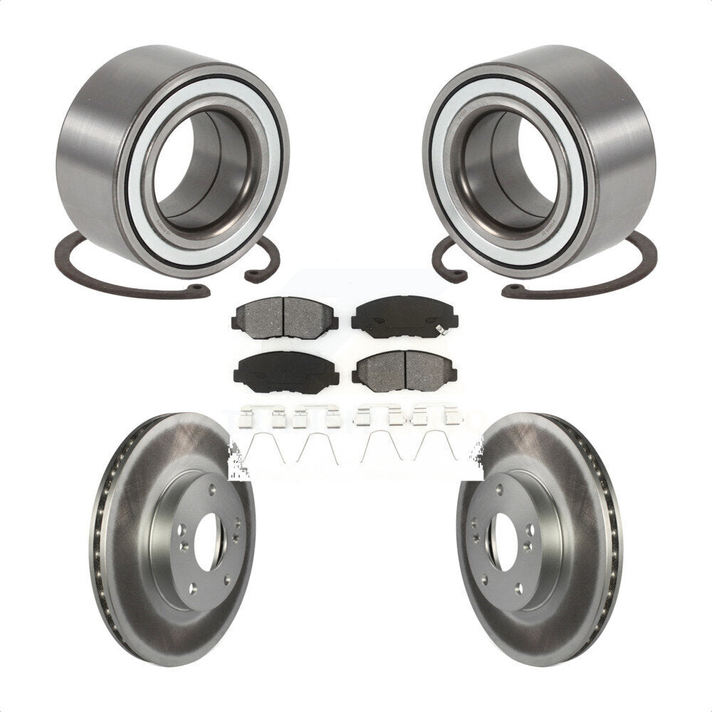 Kit de rotor et plaquettes de frein revêtus de roulement de roue avant pour Honda Element E 2003 – 2011