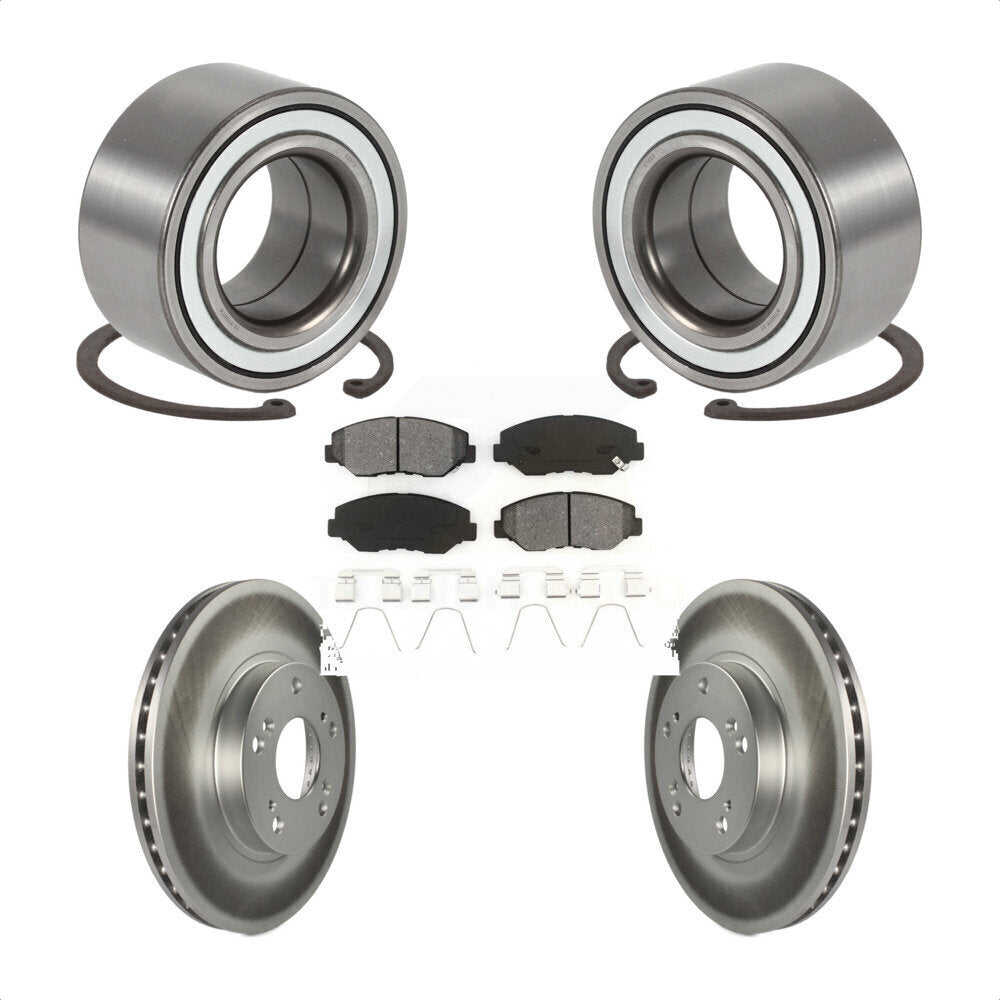 Kit de rotors et plaquettes de frein à disque enduits de roulement de roue avant pour Honda CR-V