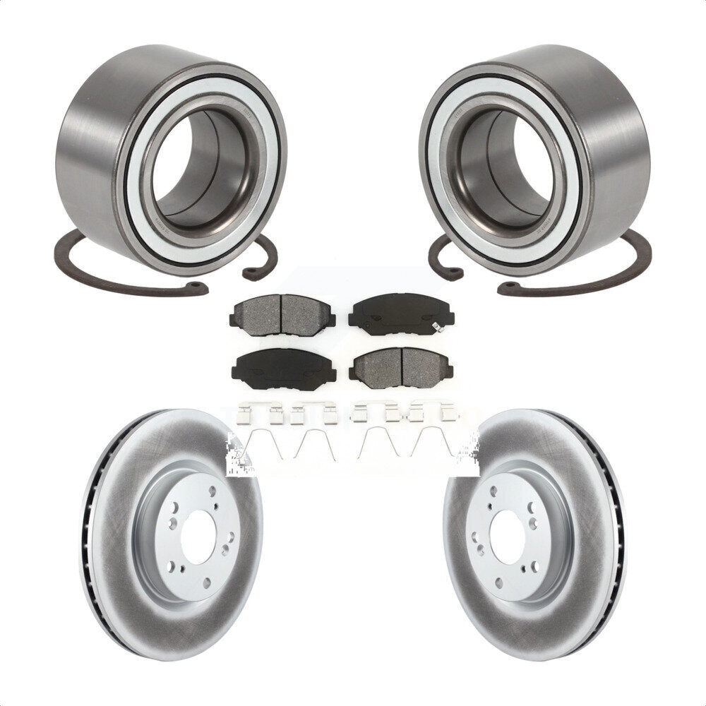 Kit de Rotor et de plaquettes de frein à disque revêtu de roulement de roue avant, pour Honda CR-2005 – 2006