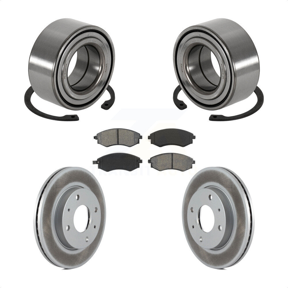 Kit de Rotor et de plaquettes de frein enduits de roulement de roue avant, pour Hyundai Sonata Kia Optim