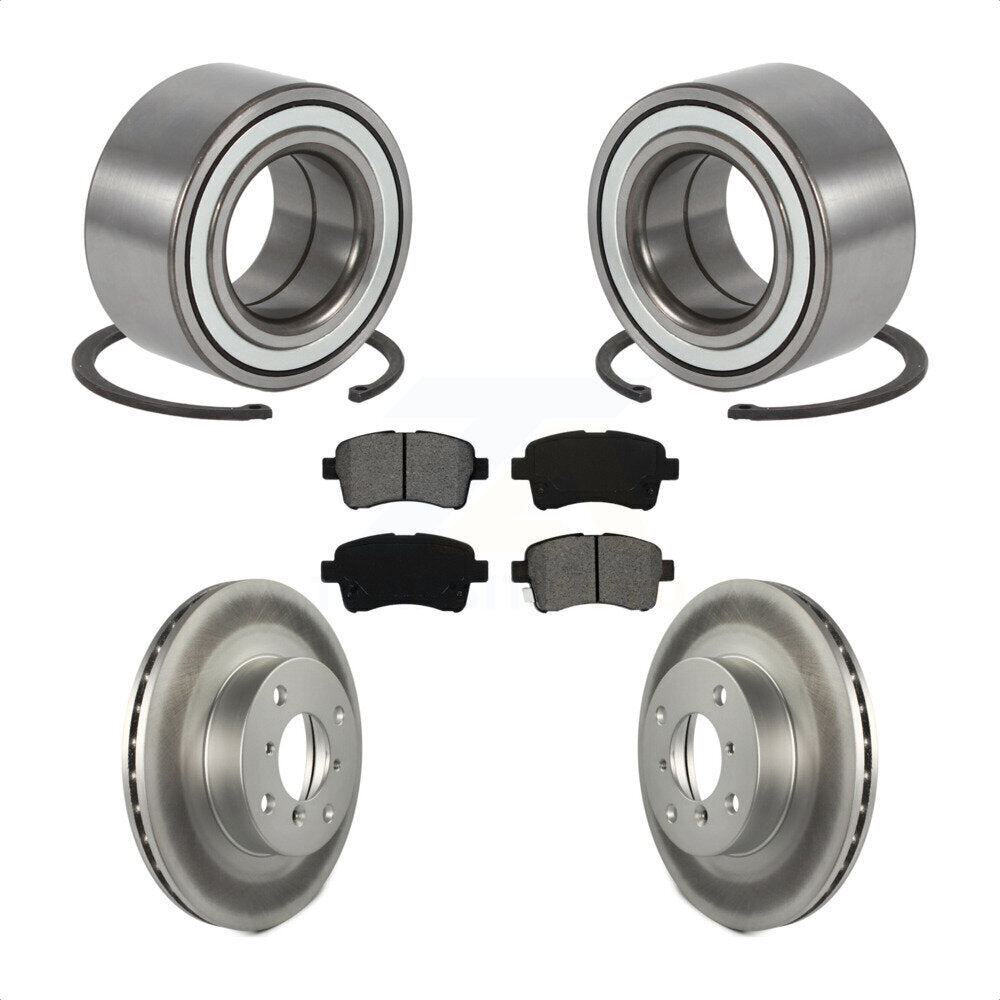 Kit de rotor et de plaquettes de frein à disque revêtus de roulement de roue avant pour Suzuki Aeri 2002 – 2005