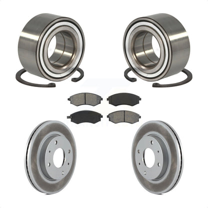 Kit de rotors et plaquettes de frein à disque enduits de roulement de roue avant pour Hyundai Elantra