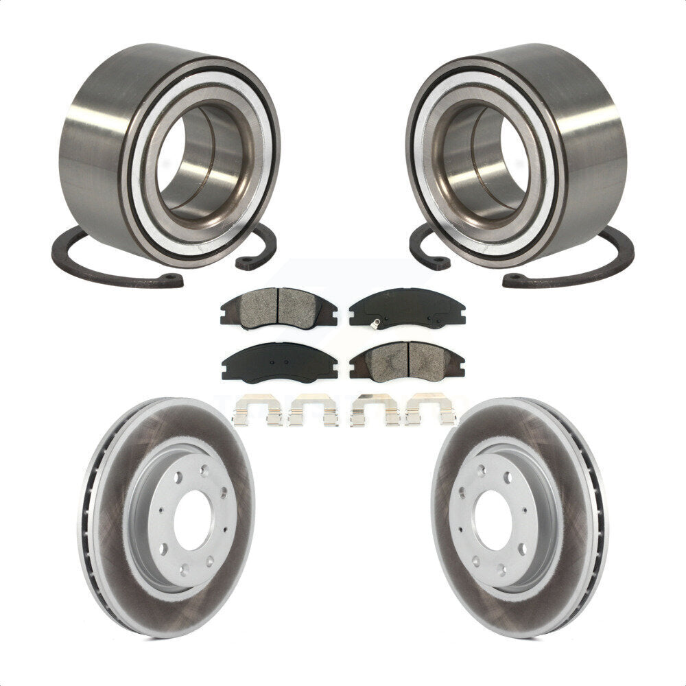 Kit de Rotor et de plaquettes de frein à disque enduit de roulement de roue avant pour Kia Spectra Spectra