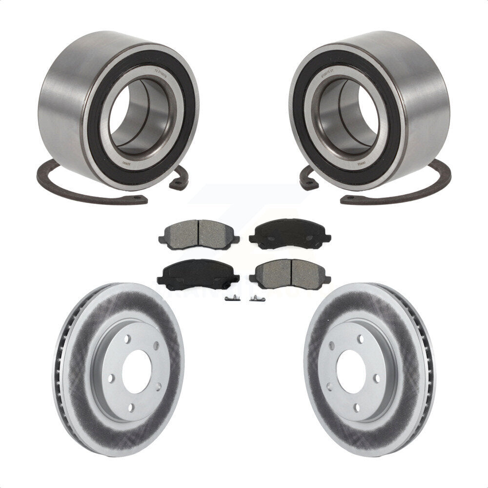 Kit de Rotor et de plaquettes de frein revêtus de roulement de roue avant, pour Mitsubishi Lancer Outlande