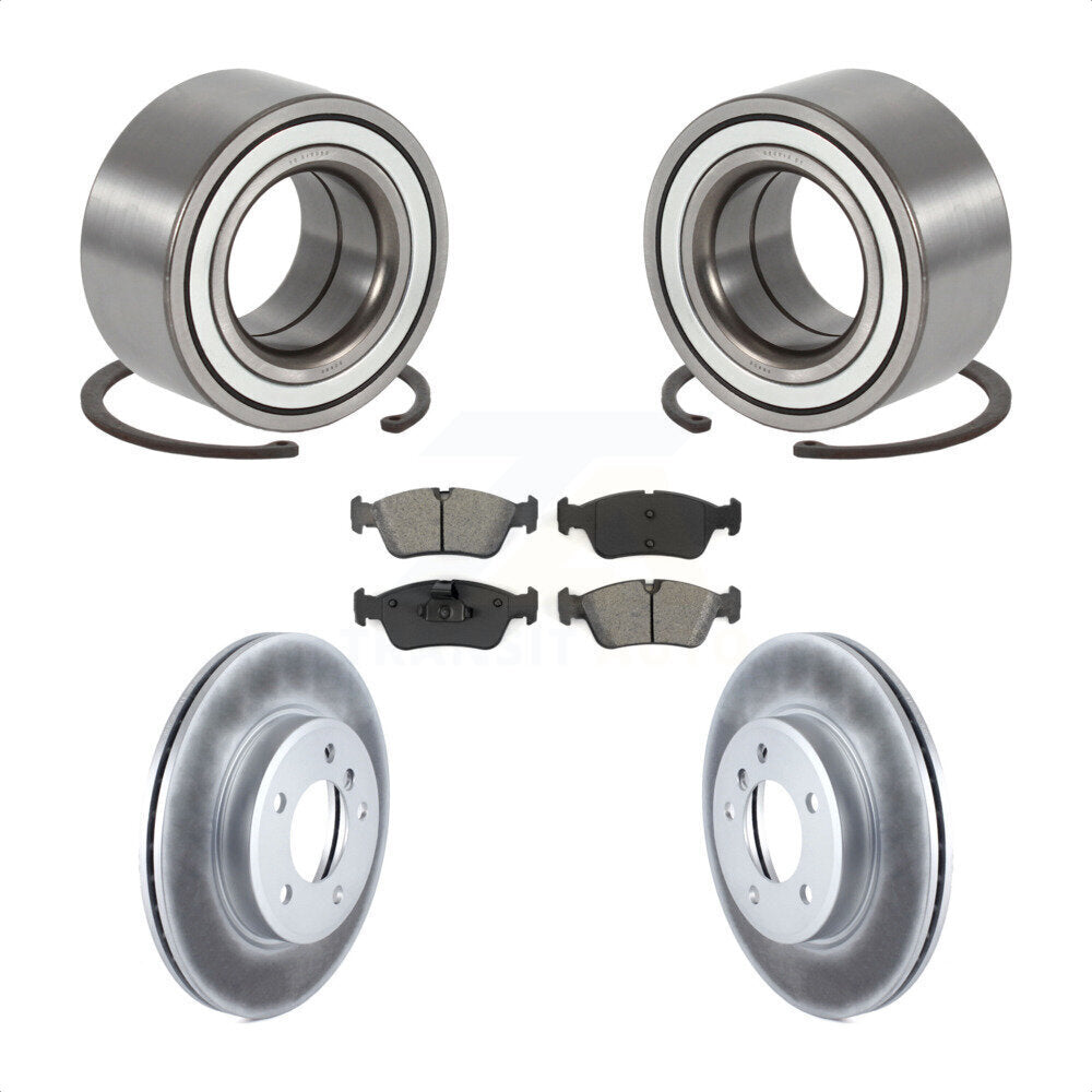 Kit de plaquettes de Rotor de frein à disque revêtu de roulement de roue avant, pour BMW 325i 325x 2001 – 2005