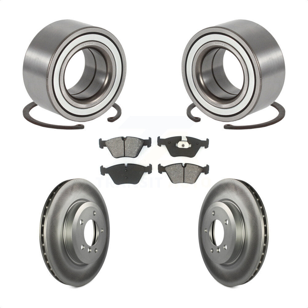 Kit de plaquettes de Rotor de frein à disque revêtu de roulement de roue avant, pour BMW 330i 330x 2001 – 2005