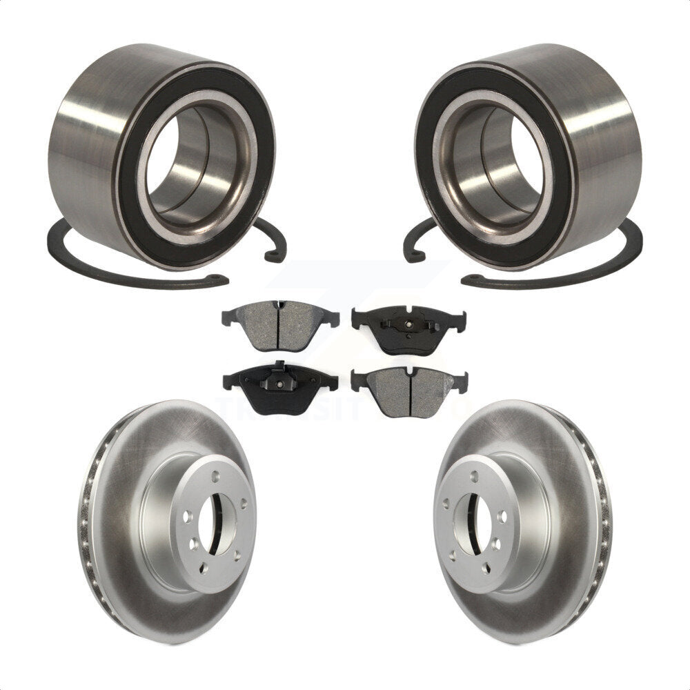 Kit de Rotor et plaquettes de frein revêtus de roulement de roue avant, pour BMW 530xi 528i xDrive 535