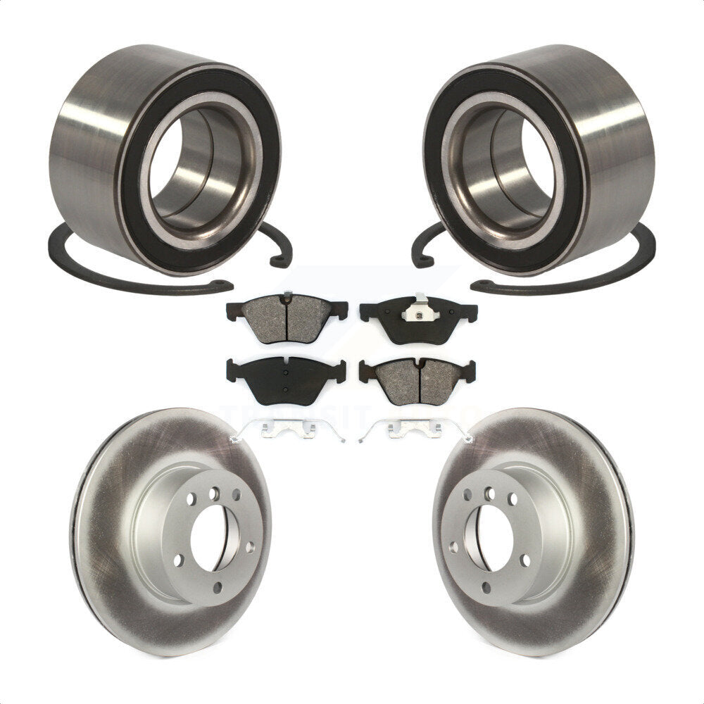 Kit de rotors et plaquettes de frein à disque enduits de roulement de roue avant pour BMW 328xi