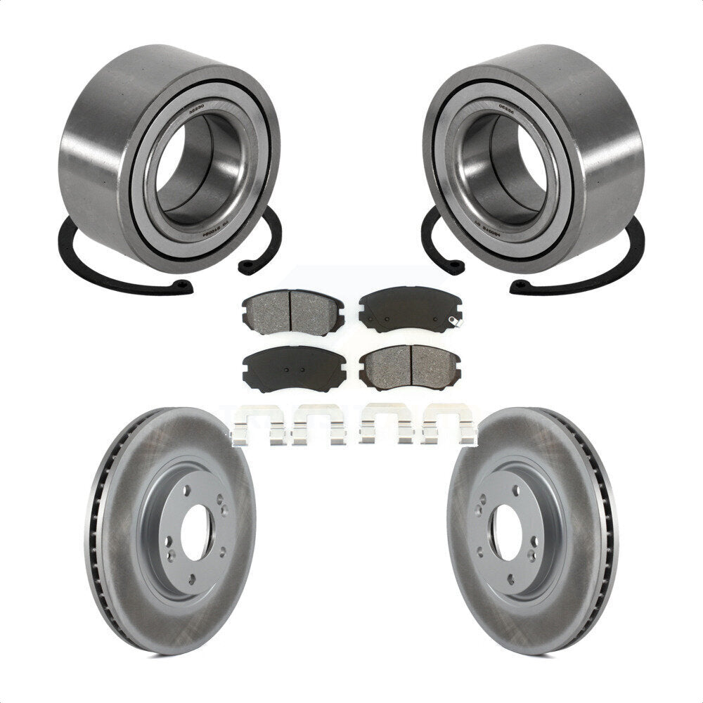 Kit de plaquettes de Rotor de frein à disque enduit de roulement de roue avant, pour Hyundai Azera Kia Amant