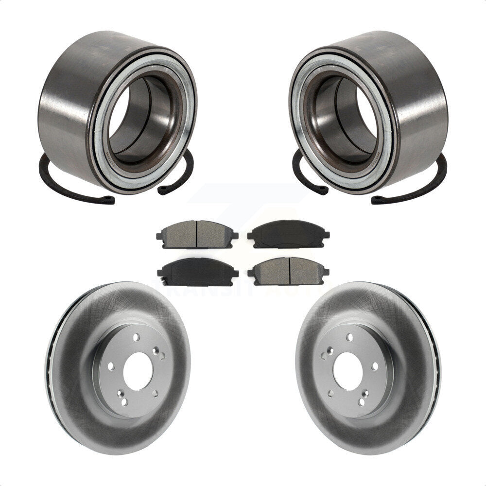 Kit de rotor et plaquettes de frein à disque revêtus de roulement de roue avant pour Acura MD 2003 – 2006