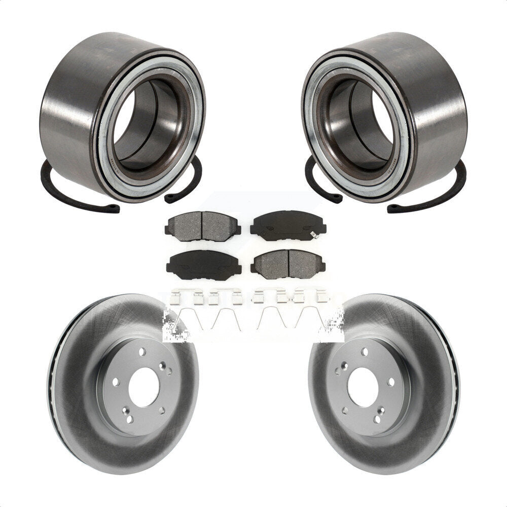 Kit de Rotor et plaquettes de frein à disque revêtus de roulement de roue avant pour Honda Pilo 2005 – 2008
