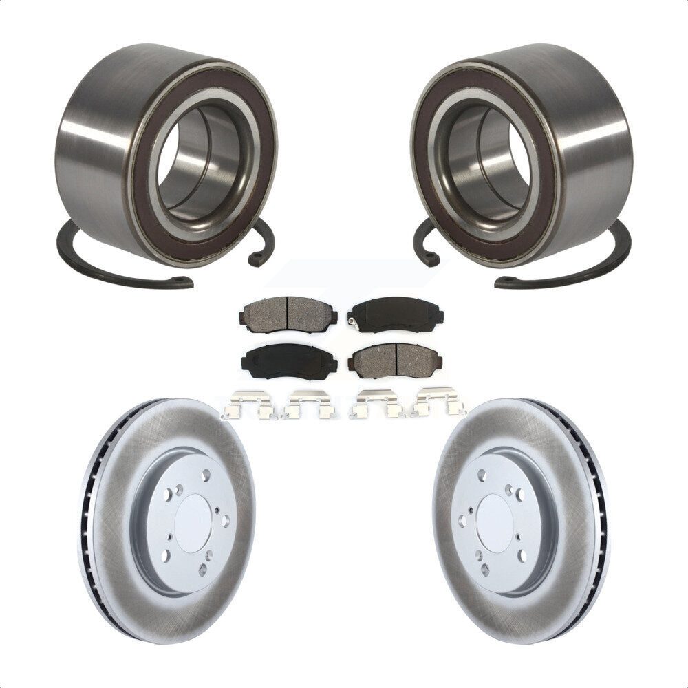 Kit de plaquettes de Rotor de frein à disque enduit de roulement de roue avant pour Honda Odysse 2005 – 2010