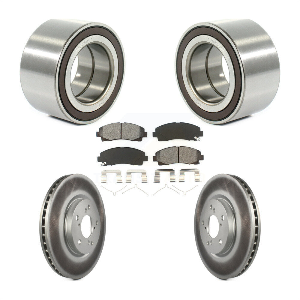 Kit de rotor et de plaquettes de frein avec roulement de roue avant, pour Honda Ridgelin 2006 – 2014