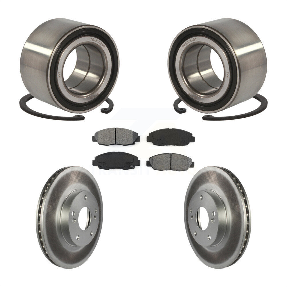 Kit de plaquettes de Rotor de frein enduit de roulement de roue avant, pour Honda Civic Touring avec 1.8