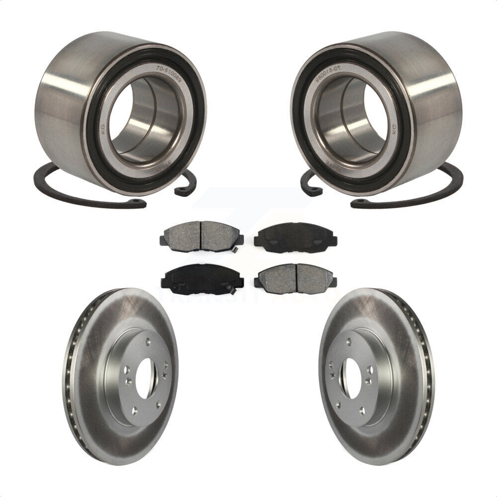 Kit de plaquettes de Rotor de frein enduit de roulement de roue avant, pour Honda Civic GX 2011 avec 1.8