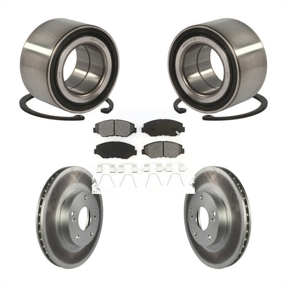 Kit de rotors et plaquettes de frein à disque enduits de roulement de roue avant pour Honda Civic