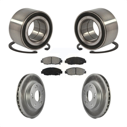 Kit de rotors et plaquettes de frein à disque enduits de roulement de roue avant pour Honda Civic