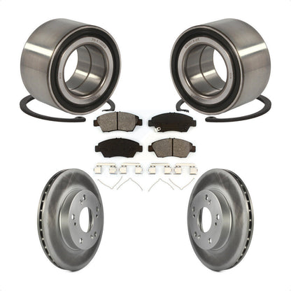 Kit de rotors et plaquettes de frein à disque enduits de roulement de roue avant pour Honda Civic