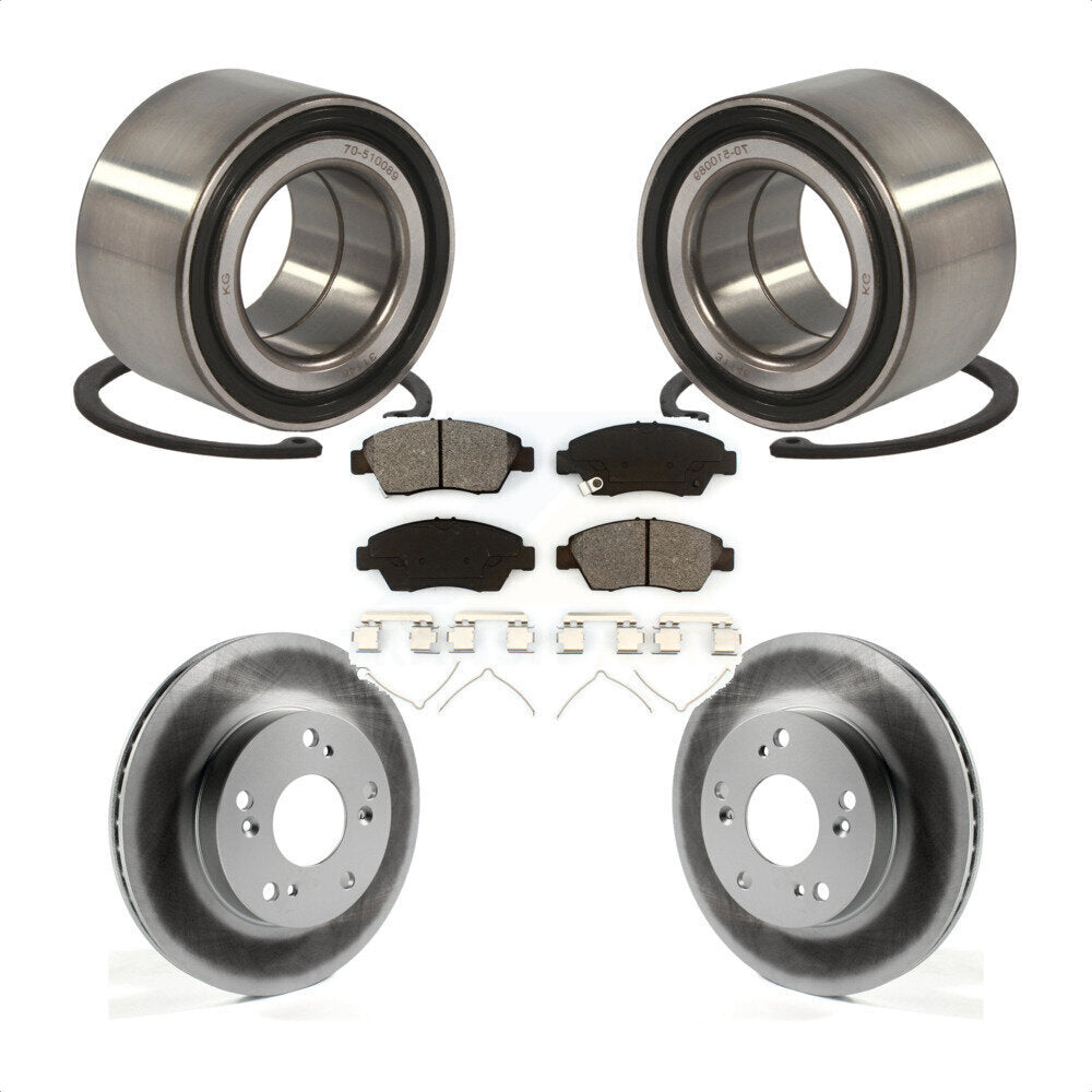Kit de Rotor et plaquettes de frein à disque revêtu de roulement de roue avant, pour Honda Civic Acura IL