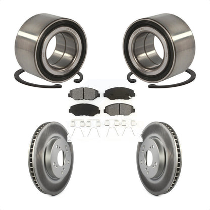 Kit de rotors et plaquettes de frein à disque enduits de roulement de roue avant pour Honda Civic