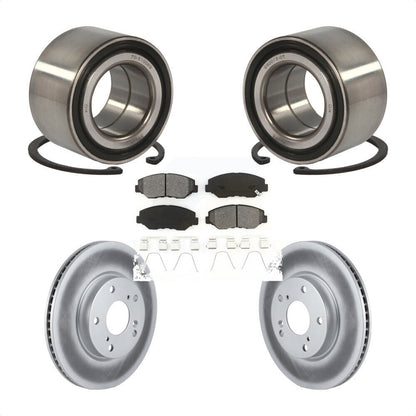 Kit de rotors et plaquettes de frein à disque enduits de roulement de roue avant pour Honda Civic