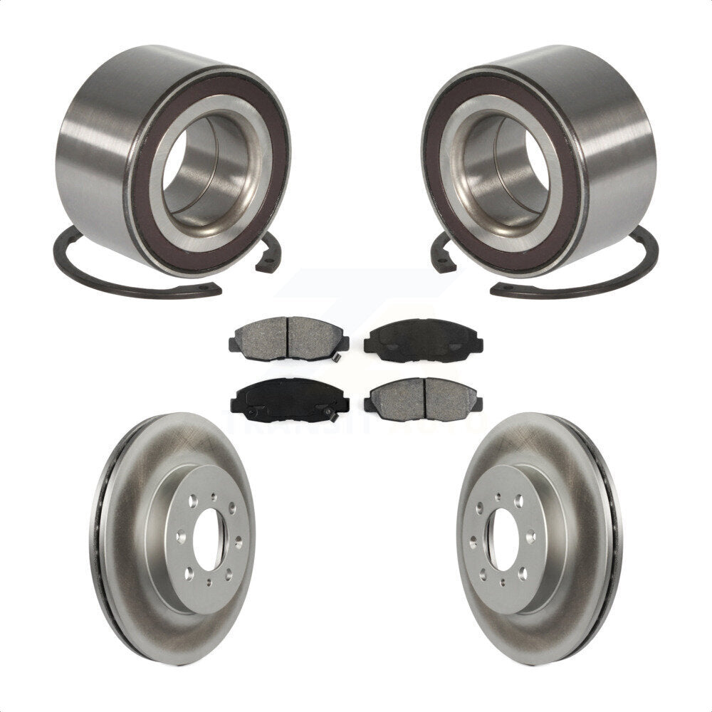 Kit de rotors et plaquettes de frein à disque enduits de roulement de roue avant pour Honda Insight