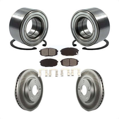 Kit de rotors et plaquettes de frein à disque enduits de roulement de roue avant pour Hyundai Elantra